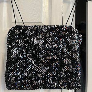 Garage Black Sequin Cami (New)